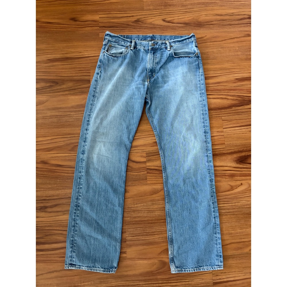 Polo Ralph Lauren 867 Classic Fit Jeans Mens 36x34 Light Wash Blue Denim Cotton